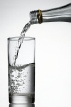 Water bottle and glass showing a way of how to relax.